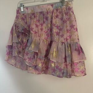 Loveshackfancy mini skirt with star detail